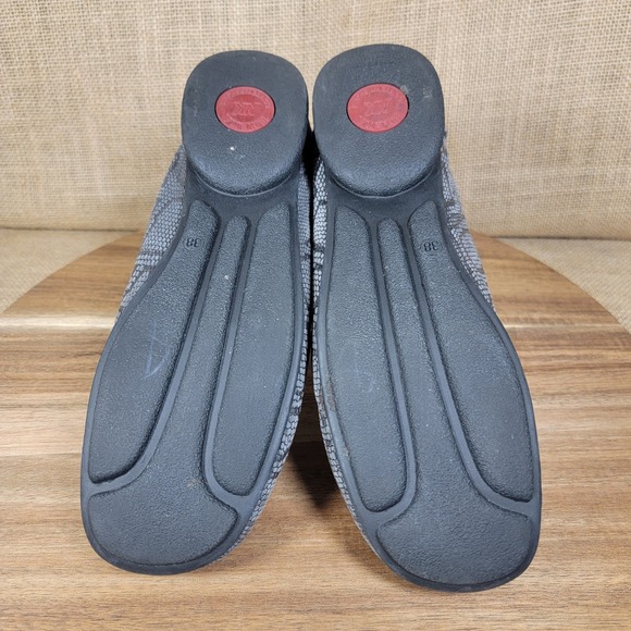 Sabrinas Ballet Flats Gray Snake Print‎ Leather Slip On Shoes EU Size 38 US 8 - Picture 8 of 10